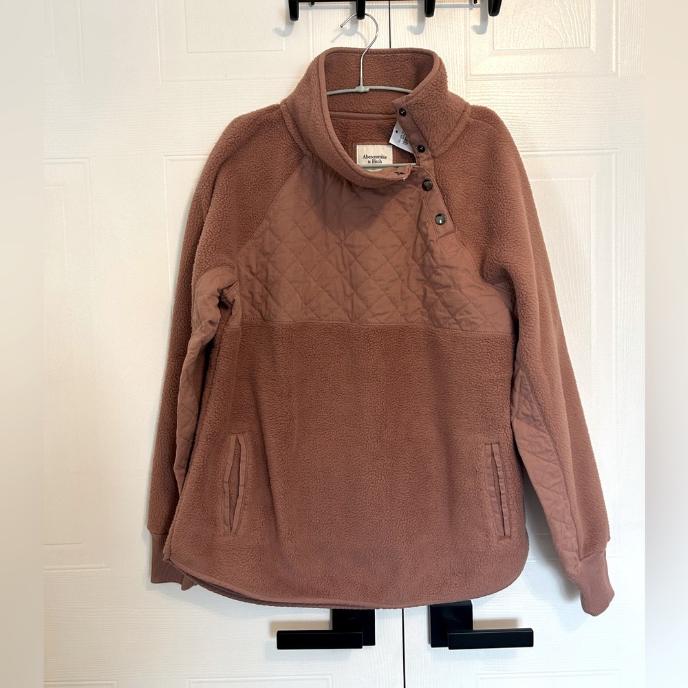 Abercrombie and Fitch Asymmetrical half button up sweater